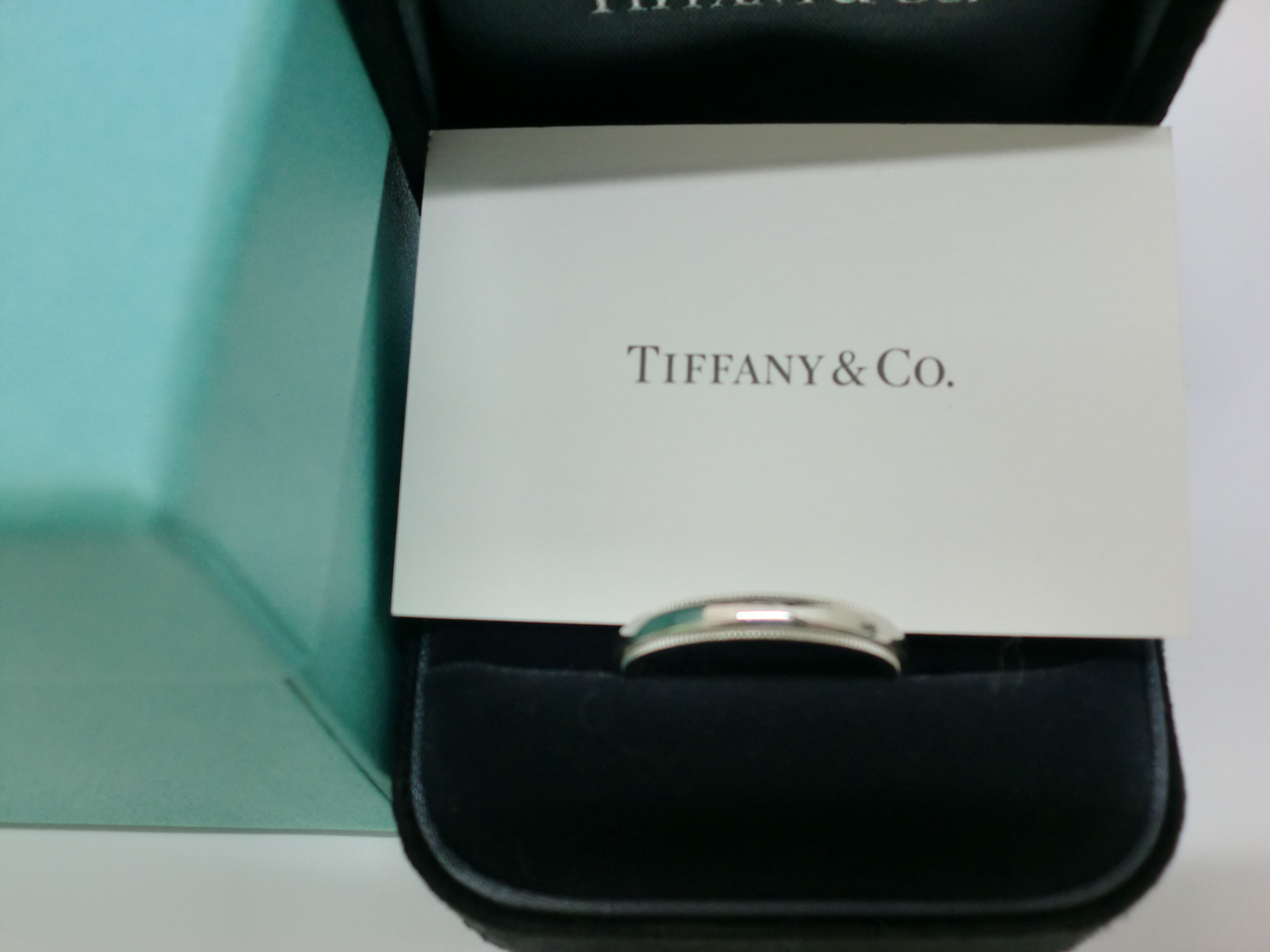 Tiffany & Co ティファニー Pt950 ミルグレイン リング